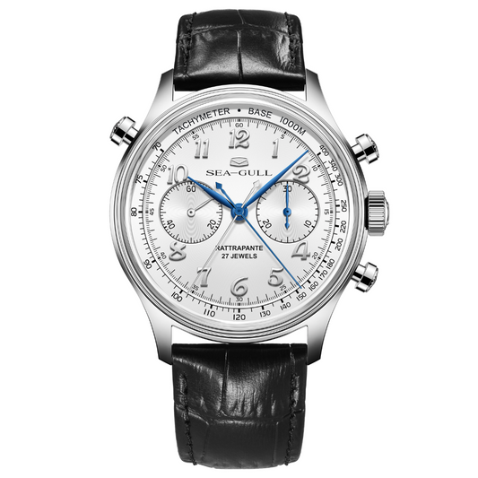 418.13.1077 雙追針計時碼表(白盤)