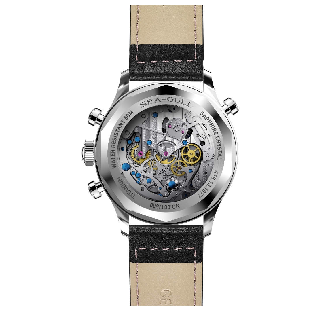 418.13.1077 雙追針計時碼表(白盤)