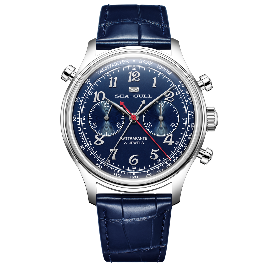 418.33.1077 雙追針計時碼表(藍盤)