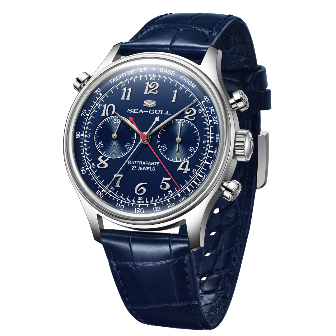 418.33.1077 雙追針計時碼表(藍盤)