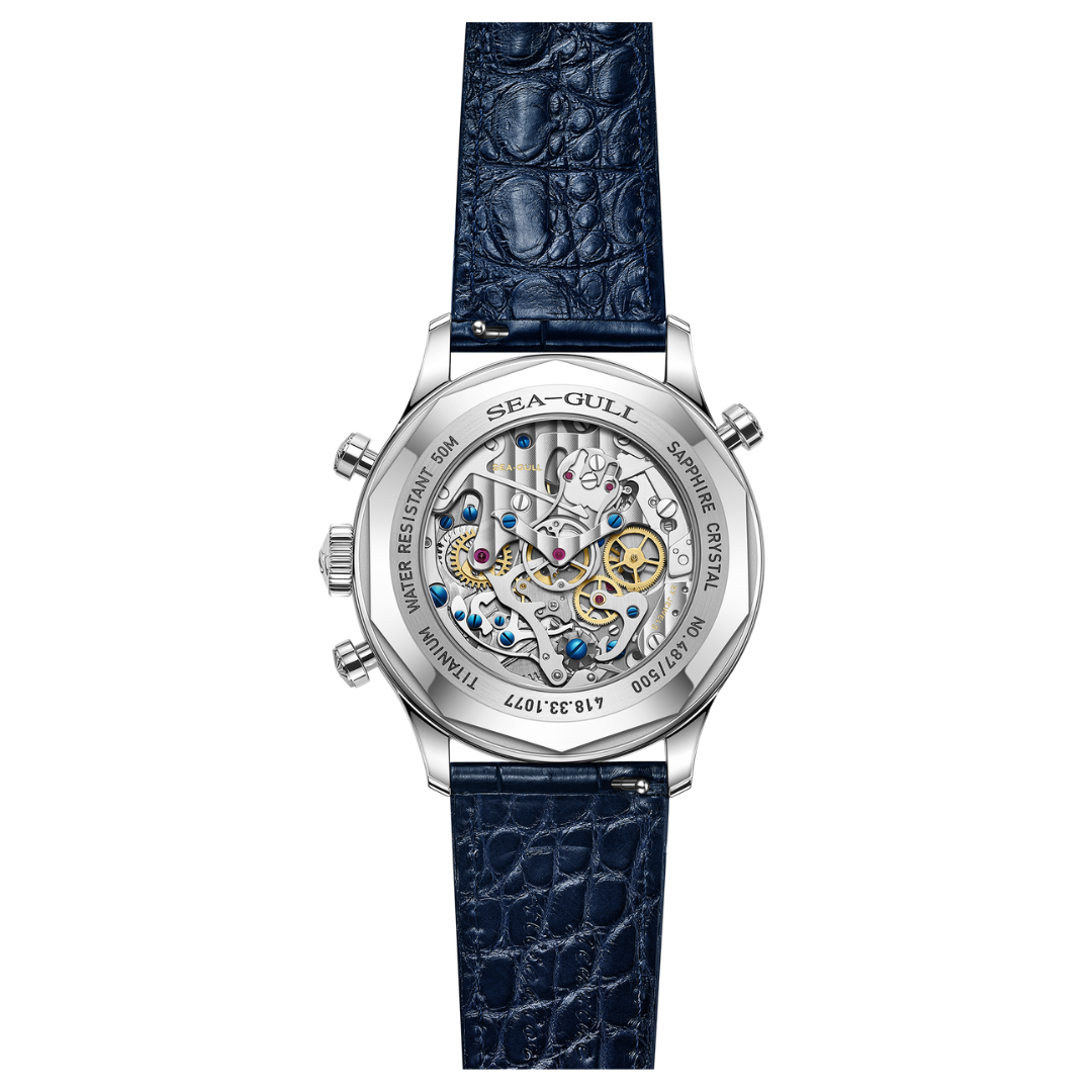 418.33.1077 雙追針計時碼表(藍盤)