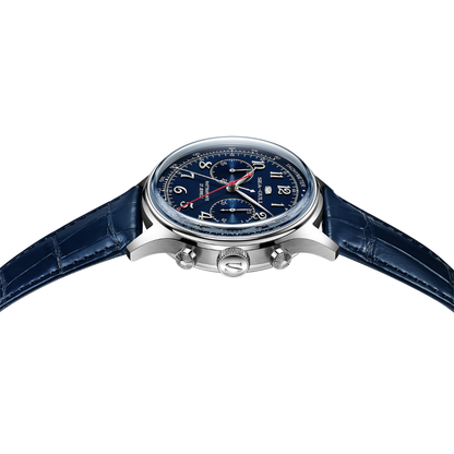 418.33.1077 雙追針計時碼表(藍盤)